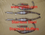 LOMAS SUZUKI RG500  Stainless Steel Exhaust with Stainless Steel Mufflers